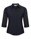 926F Ladies' 3/4 Sleeve Poly Cotton Easy Care Fitted Polin Shirt French Navy colour image